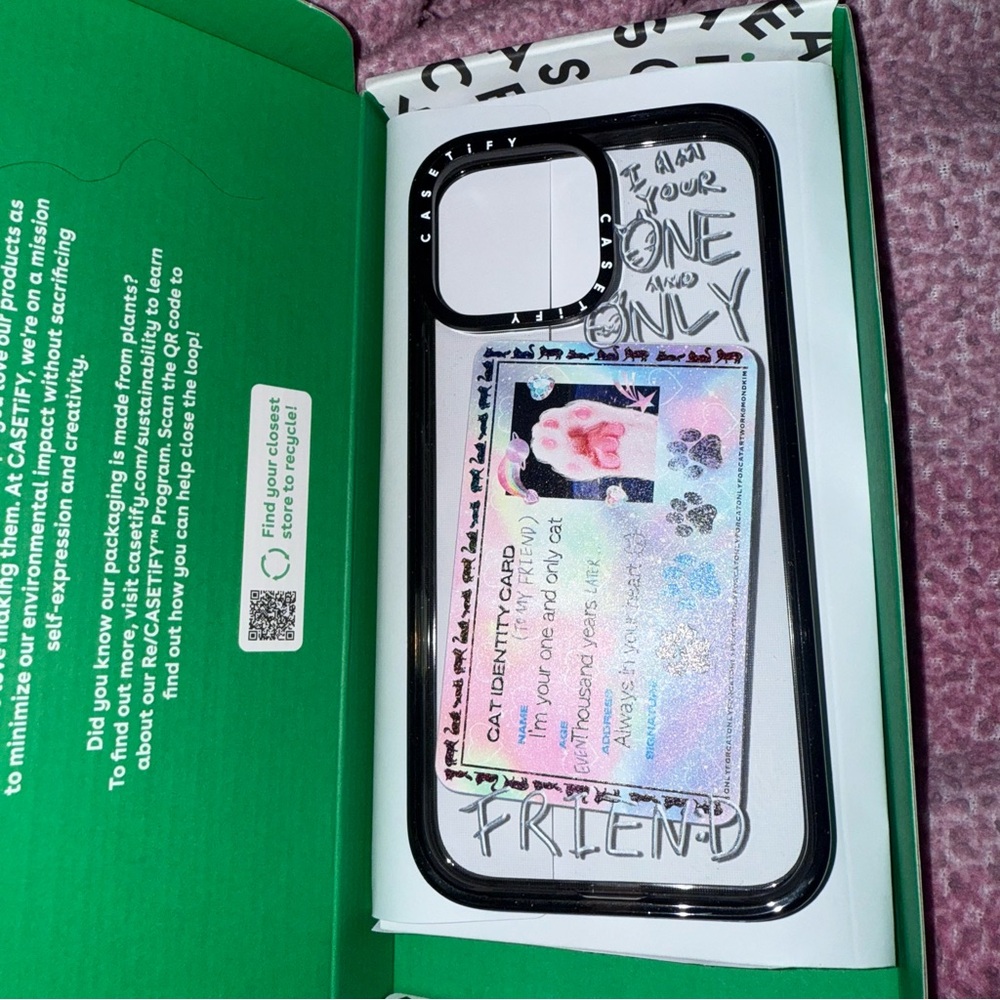 Casetify Holographic and Black iPhone 16 pro max Case